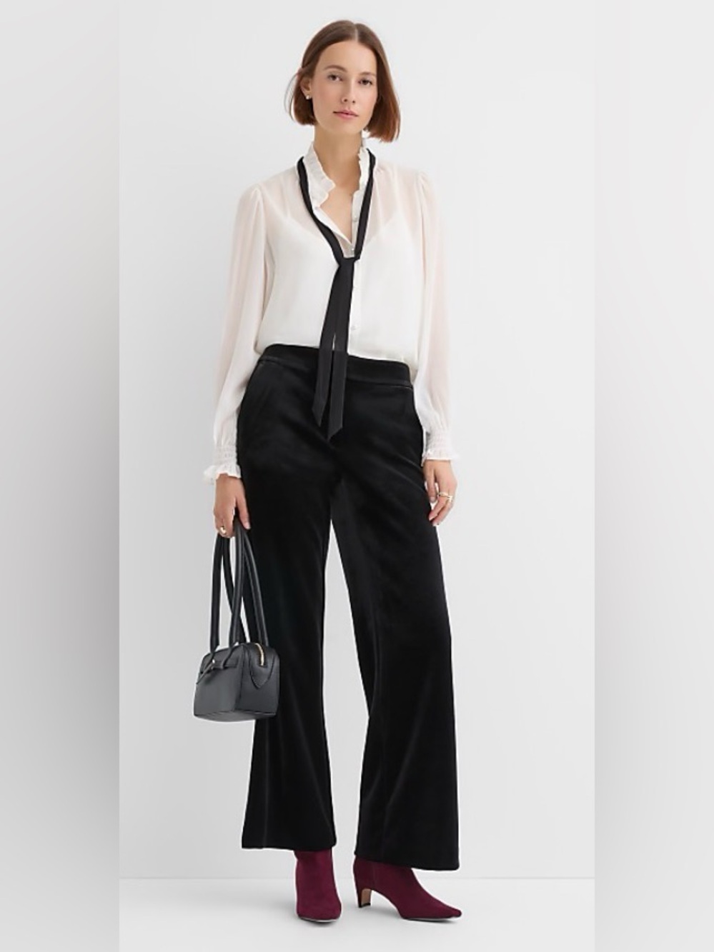 Loft Clean Wide Leg Pants in Velvet